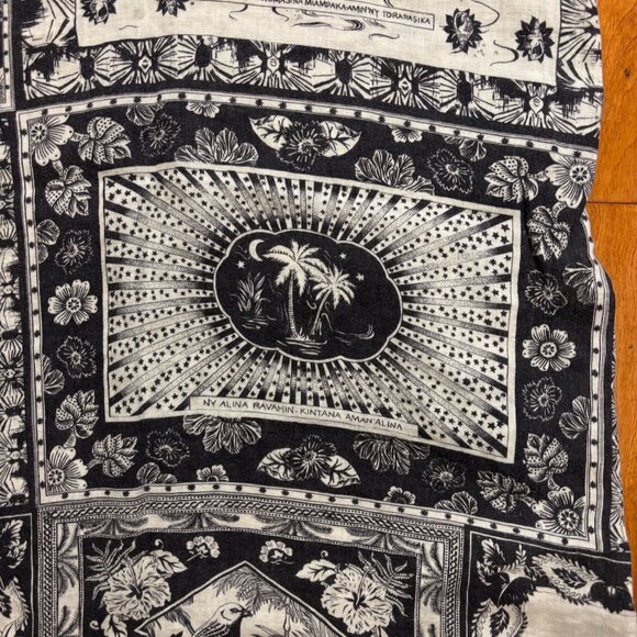 Desmond & Dempsey Women Linen Dress Size XL Midi Spaghetti Strap Tropical Beachy - Picture 13 of 16